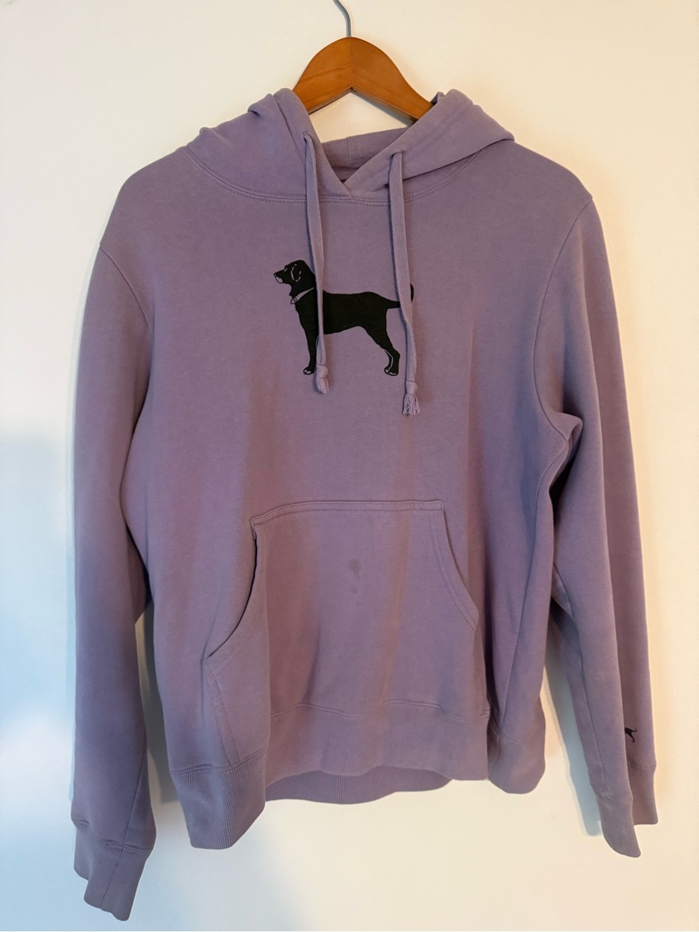 The Black Dog Lavender Pullover Hoodie with Dog Graphic